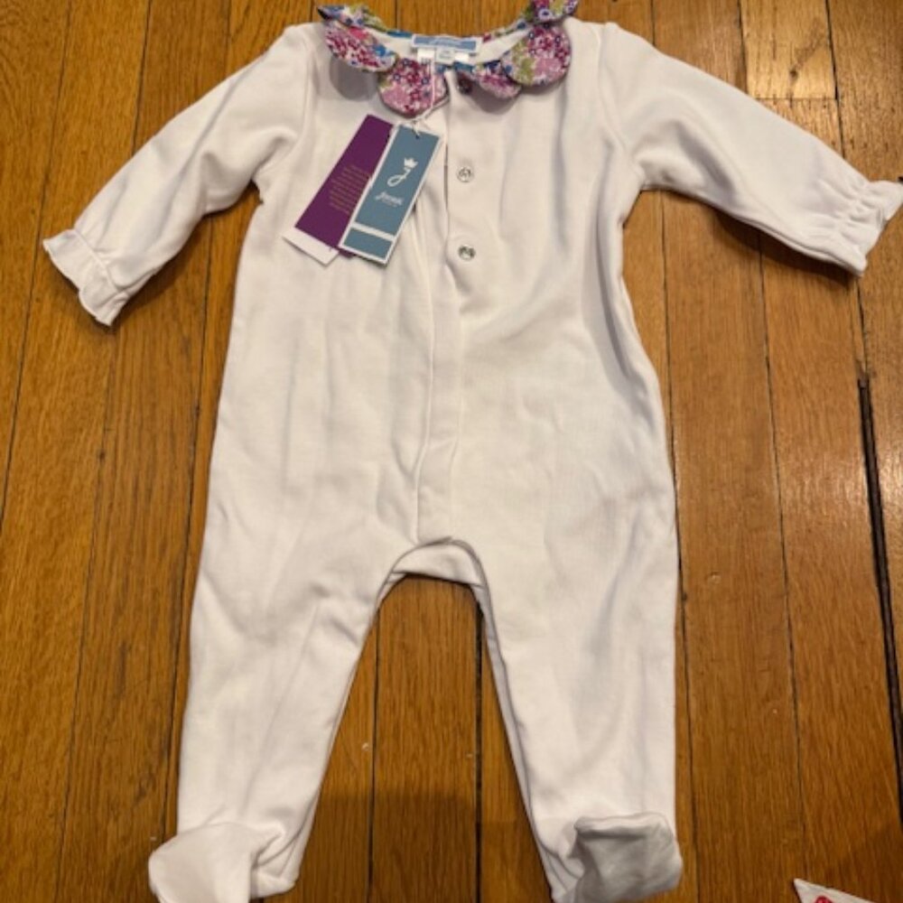 Jacadi Baby girl bodysuit with ruffle 3M NWT